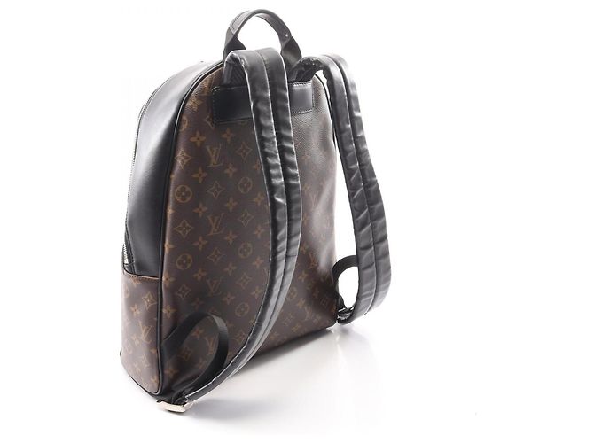 Zaino Louis Vuitton Josh NV Marrone Nero Monogramma - vista 2