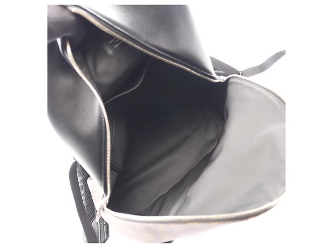 Zaino Louis Vuitton Josh NV Marrone Nero Monogramma - vista 3