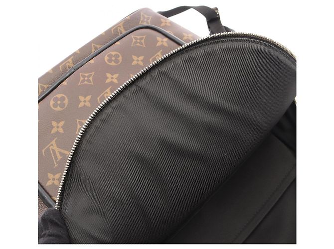 Zaino Louis Vuitton Josh NV Marrone Nero Monogramma - vista 7