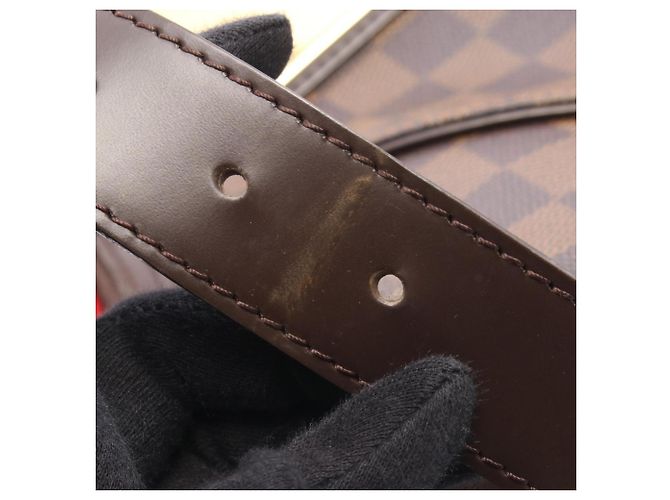 Borsa a tracolla Louis Vuitton Thames GM Marrone Damier ebene - vista 9