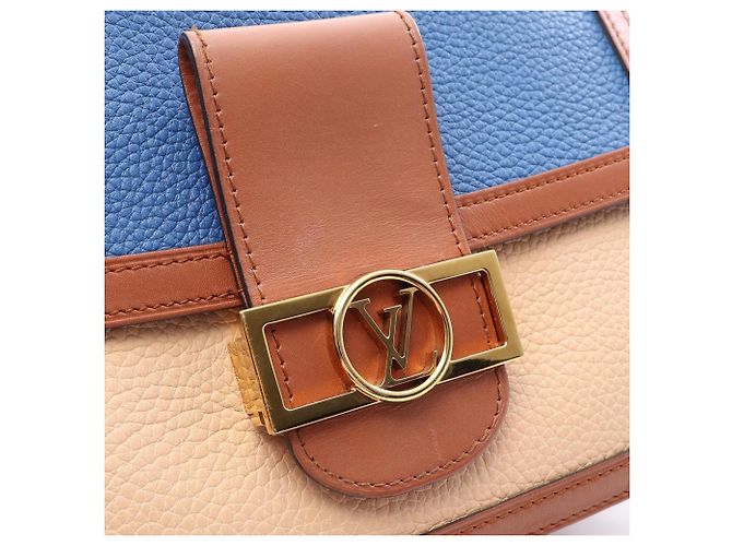 Borsa a Spalla 2 in 1 Louis Vuitton Dauphine MM Marrone Blu Beige - vista 10