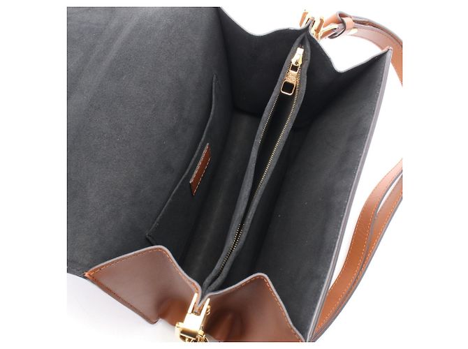 Borsa a tracolla Louis Vuitton Dauphine MM Marrone Beige Monogramma - vista 3