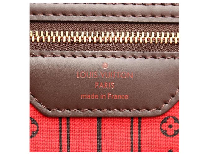 Borsa Tote Louis Vuitton Neverfull MM Damier Ebene Marrone - vista 4