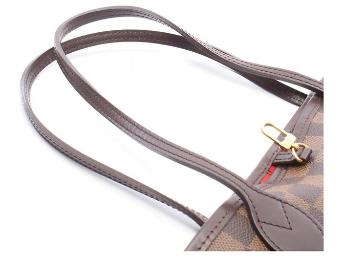 Borsa Tote Louis Vuitton Neverfull MM Damier Ebene Marrone - vista 8