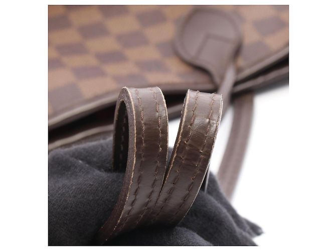 Borsa Tote Louis Vuitton Neverfull GM Damier Ebene Marrone - vista 10