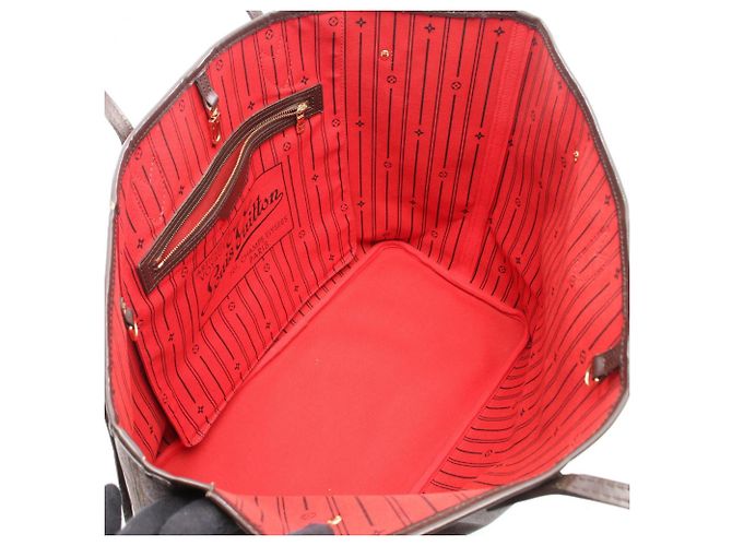 Borsa Tote Louis Vuitton Neverfull GM Damier Ebene Marrone - vista 3