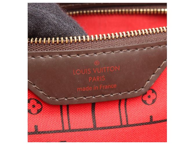 Borsa Tote Louis Vuitton Neverfull GM Damier Ebene Marrone - vista 4