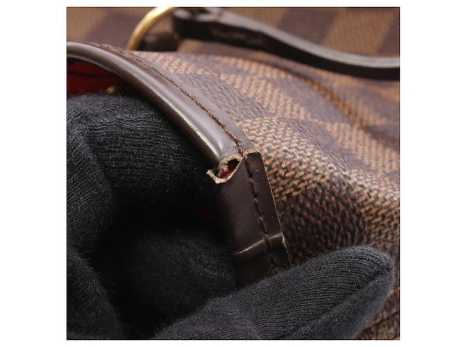 Borsa Tote Louis Vuitton Neverfull GM Damier Ebene Marrone - vista 8