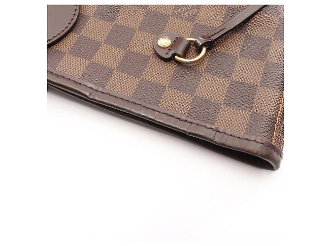 Borsa Tote Louis Vuitton Neverfull MM Marrone Damier ebene - vista 11