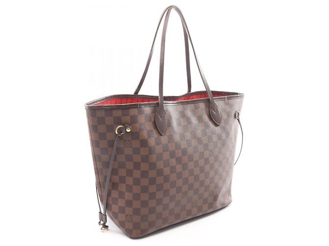 Borsa Tote Louis Vuitton Neverfull MM Marrone Damier ebene - vista 2