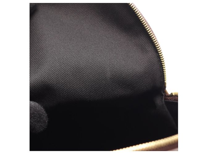 Zaino Louis Vuitton Palm Springs Mini Marrone Nero Monogramma - vista 10