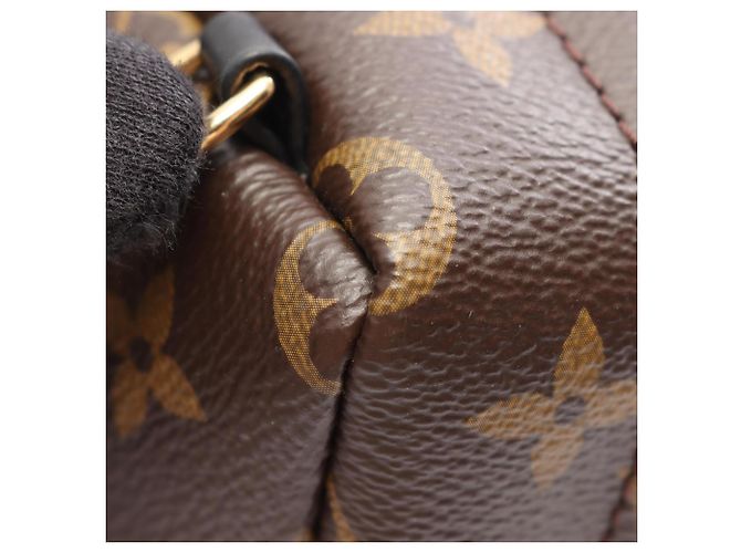Zaino Louis Vuitton Palm Springs Mini Marrone Nero Monogramma - vista 6