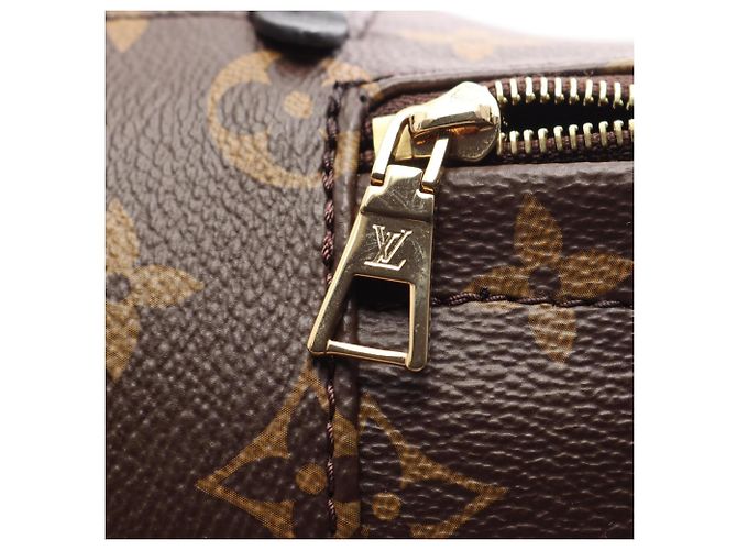 Zaino Louis Vuitton Palm Springs Mini Marrone Nero Monogramma - vista 9