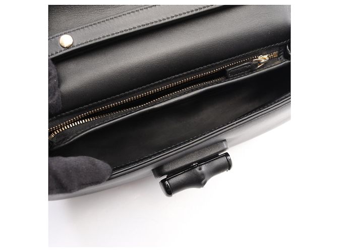 Borsa 2-Way Gucci Bamboo Diva Nero - vista 3