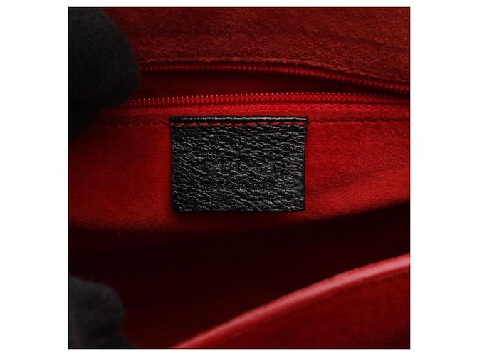 Gucci Bamboo Handtasche aus schwarzem Leder - Ansicht 4