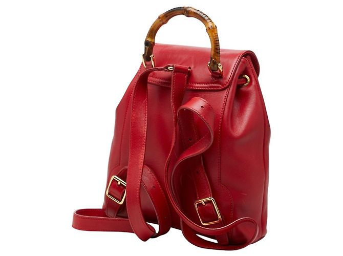 Zaino Gucci Bamboo Rosso - vista 2