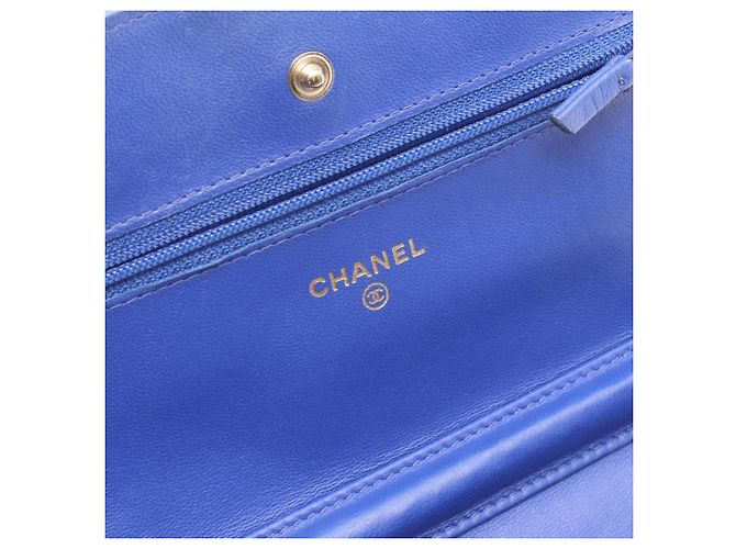 Borsa a tracolla Chanel Matelassé Blu - vista 4