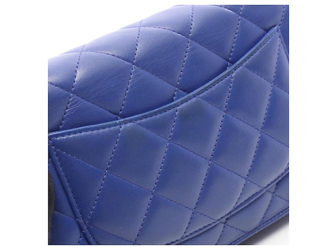 Borsa a tracolla Chanel Matelassé Blu - vista 6
