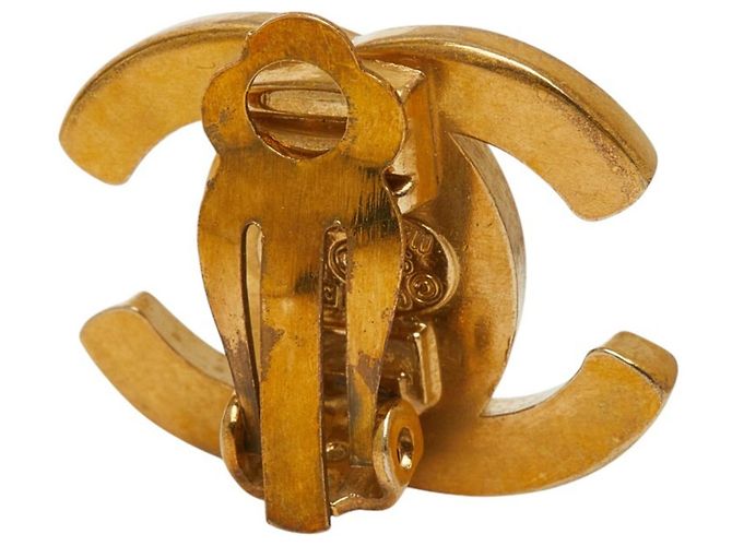 Timeless Orecchini vintage Chanel Coco Mark Turnlock Motif D'oro - vista 2