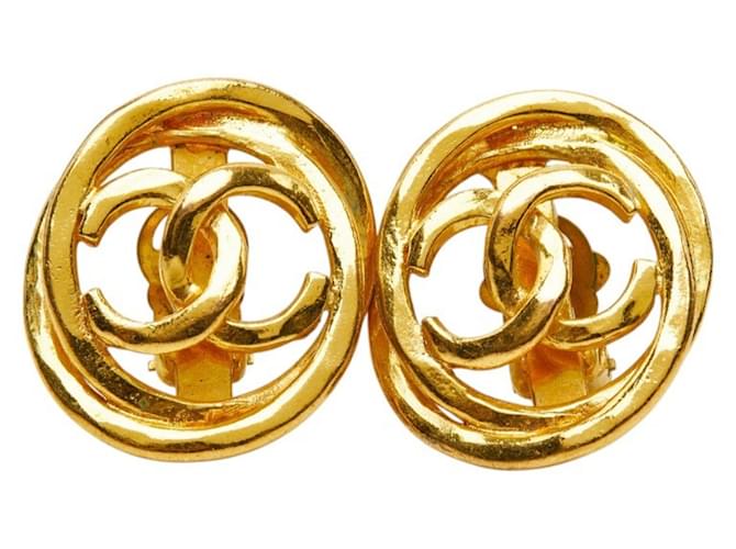 Timeless Orecchini vintage Chanel Coco Mark D'oro - vista 2