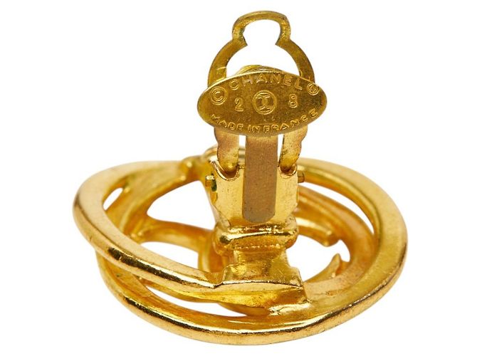 Timeless Orecchini vintage Chanel Coco Mark D'oro - vista 4