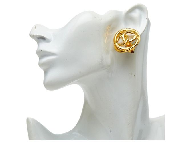 Timeless Orecchini vintage Chanel Coco Mark D'oro - vista 5