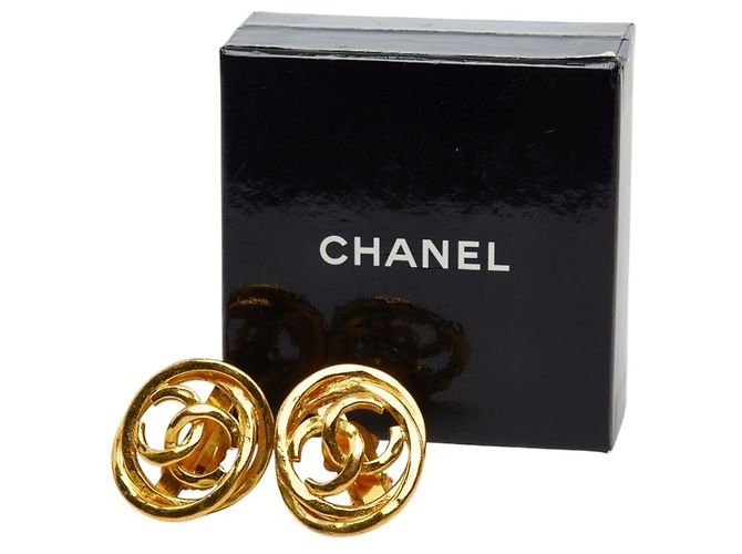 Timeless Orecchini vintage Chanel Coco Mark D'oro - vista 6