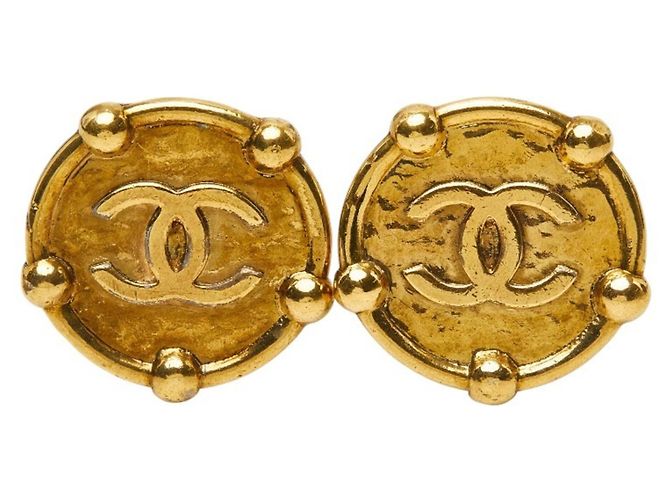 Orecchini vintage Chanel Coco Mark D'oro - vista 2