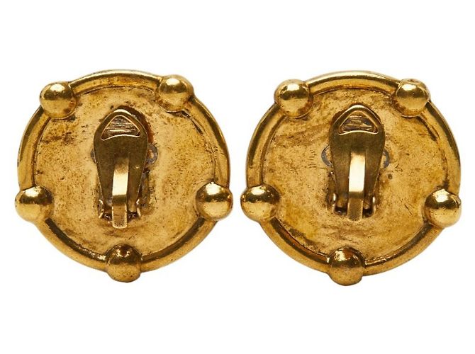Orecchini vintage Chanel Coco Mark D'oro - vista 3