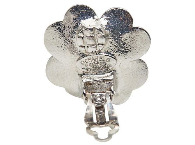 Chanel Coco Mark Clover Ohrringe Silber - Ansicht 4