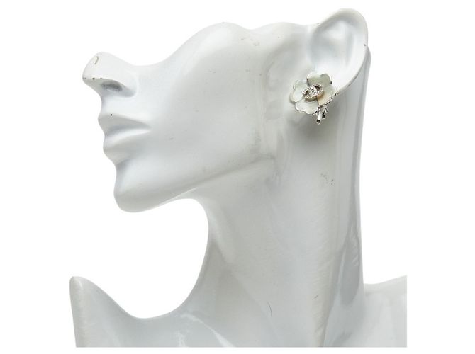 Chanel Coco Mark Clover Ohrringe Silber - Ansicht 5