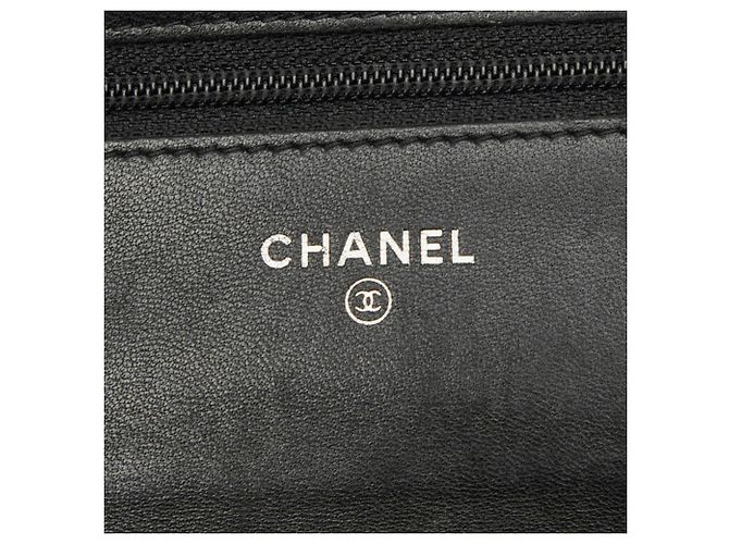 Borsa a tracolla Chanel Camellia Coco Mark Chain Nero - vista 10
