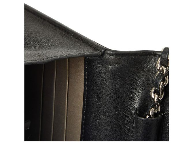 Borsa a tracolla Chanel Camellia Coco Mark Chain Nero - vista 8