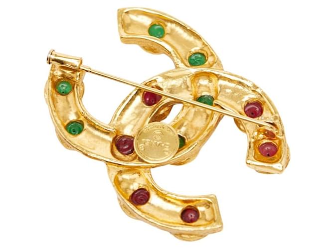 Spilla Chanel Vintage Coco Mark Multicolore - vista 2