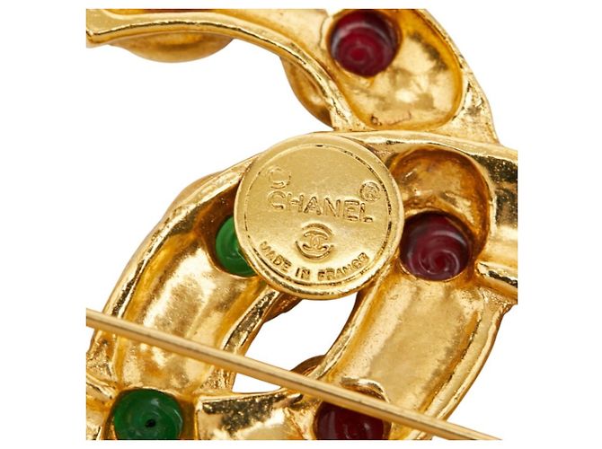 Spilla Chanel Vintage Coco Mark Multicolore - vista 3