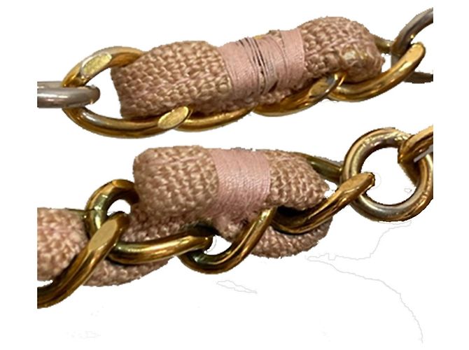 Chanel Vintage Matelassé Coco Mark Schultertasche mit Fransen und Kette Pink - Ansicht 10
