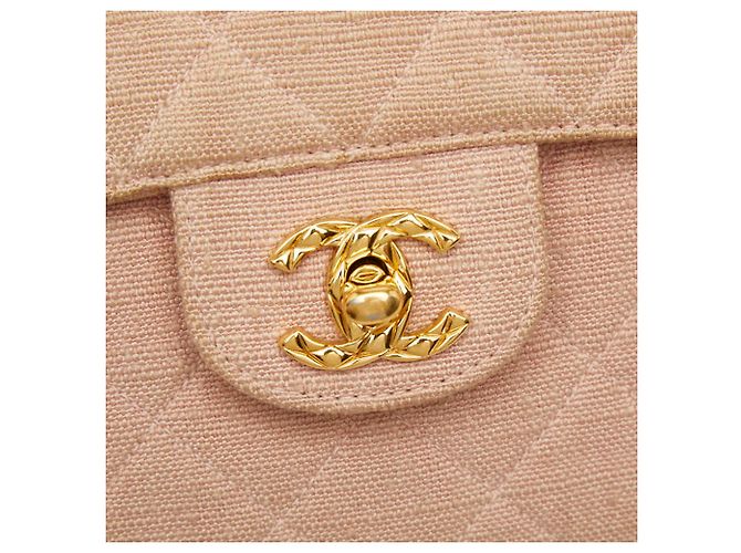 Chanel Vintage Matelassé Coco Mark Schultertasche mit Fransen und Kette Pink - Ansicht 12