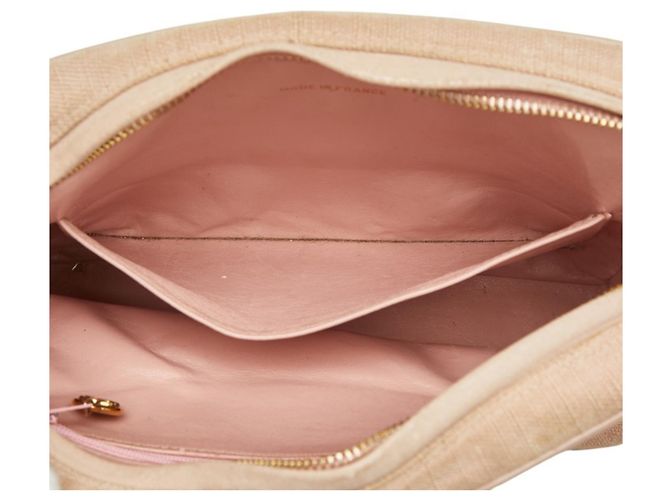 Chanel Vintage Matelassé Coco Mark Schultertasche mit Fransen und Kette Pink - Ansicht 16