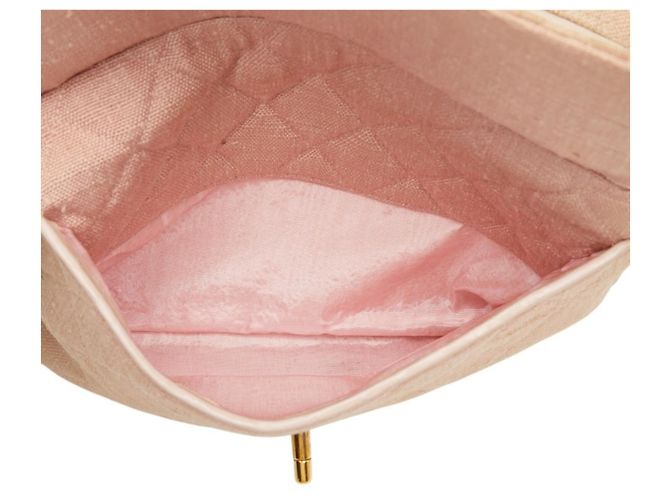 Chanel Vintage Matelassé Coco Mark Schultertasche mit Fransen und Kette Pink - Ansicht 17