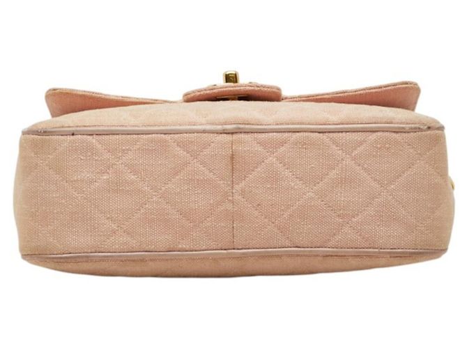 Chanel Vintage Matelassé Coco Mark Schultertasche mit Fransen und Kette Pink - Ansicht 3