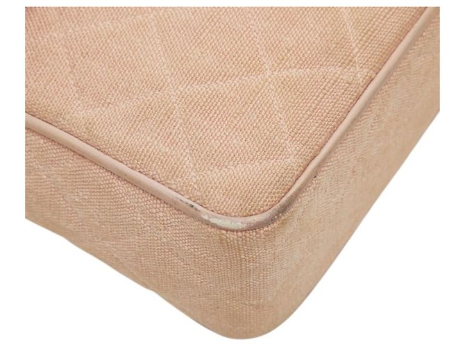Chanel Vintage Matelassé Coco Mark Schultertasche mit Fransen und Kette Pink - Ansicht 6