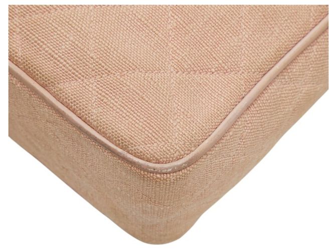 Chanel Vintage Matelassé Coco Mark Schultertasche mit Fransen und Kette Pink - Ansicht 7