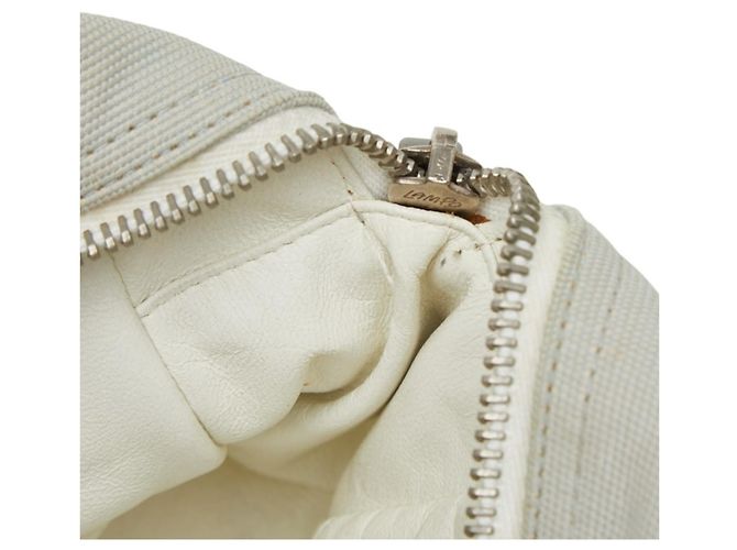 Borsa Boston Chanel Spaline Matelassé Logo Marrone Bianco - vista 10