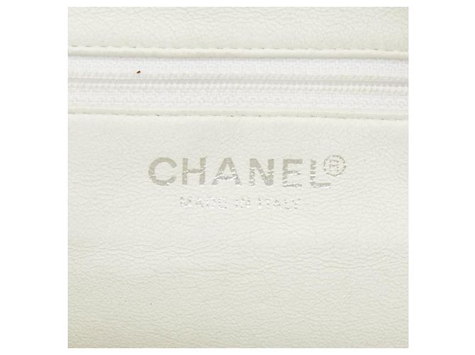 Borsa Boston Chanel Spaline Matelassé Logo Marrone Bianco - vista 13