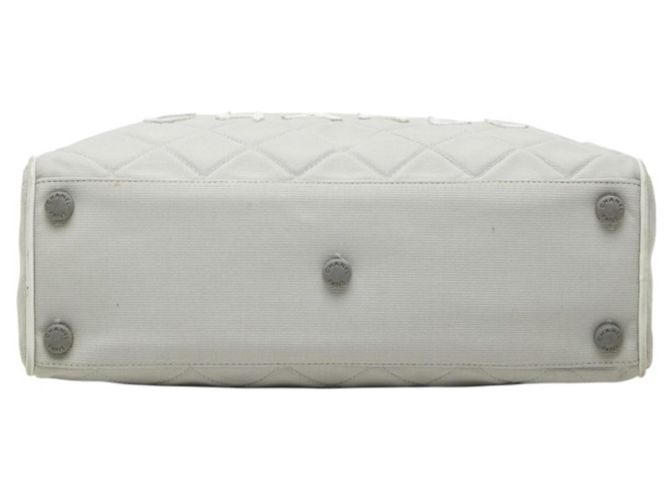 Borsa Boston Chanel Spaline Matelassé Logo Marrone Bianco - vista 3