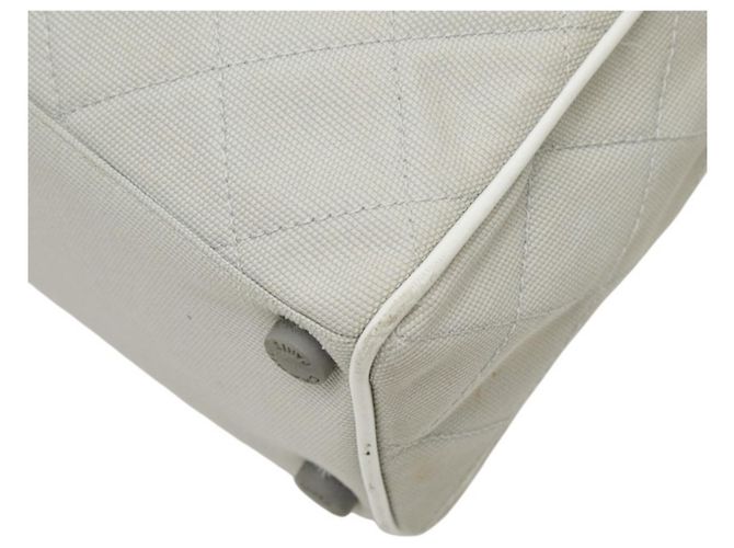 Borsa Boston Chanel Spaline Matelassé Logo Marrone Bianco - vista 6