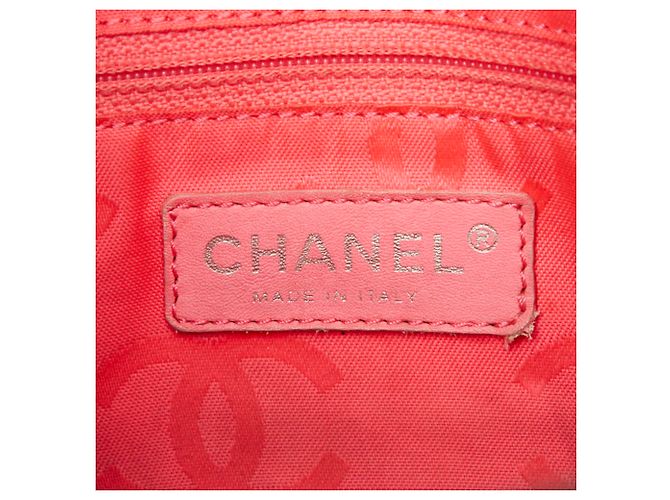 Borsa Tote Chanel Cambon Line Coco Mark Nero Rosa - vista 10