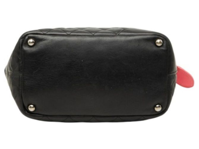 Borsa Tote Chanel Cambon Line Coco Mark Nero Rosa - vista 3