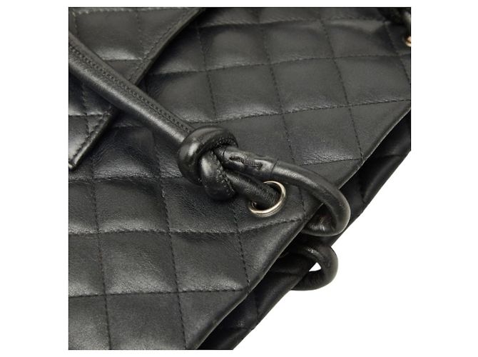 Borsa Tote Chanel Cambon Line Coco Mark Nero Rosa - vista 8