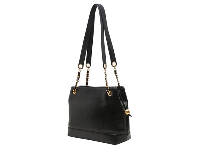 Borsa Tote Chanel Coco Mark Chain Nero - vista 2